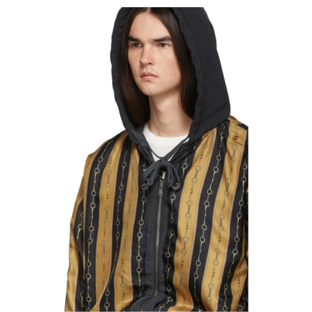 Gucci Men Jumper Hooded Distressed Full Zip Heavy Reversible Jacket - Picture 10 of 10